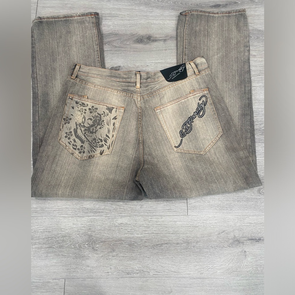 Ed Hardy Men's Graphic Print denim Jeans sz 38x30